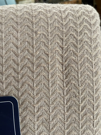 Luxury queen size blanket in Stone color closeup