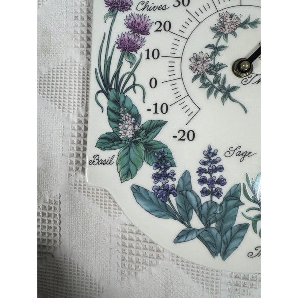 Herb Butterfly Ceramic Wall Thermometer Design By Olive Street Pottery NEW