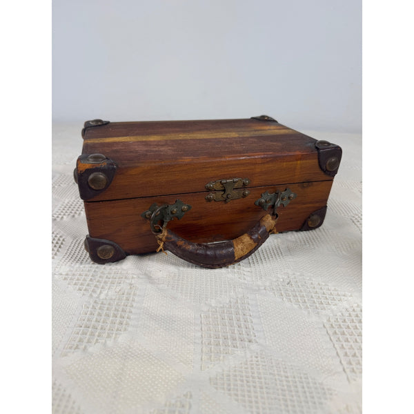 Antique Campaign Shaving Chest Victorian Gentlemans Barbers Travel Case Wood