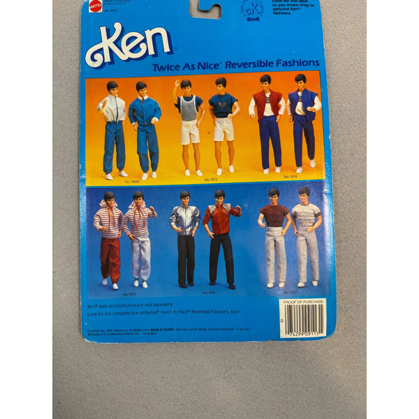 Ken Vintage Mattel Twice as Nice Reversible Fashions 9113 Tennis 1980s NWB