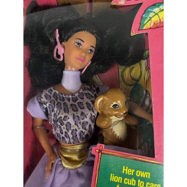 Animal Lovin Nikki Barbie Doll w Lion Cub By Mattel 1994 Safari Fashion 1352 NIB
