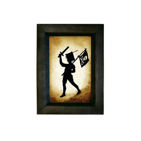 7-1/2" Child-Pirate w/ Sword & Flag Printed Silhouette