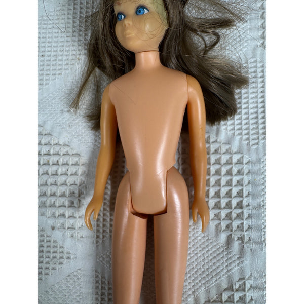 Vintage 1960s Skipper Doll Little Sister Of Barbie Brunette Hair Blue Eyes Japan