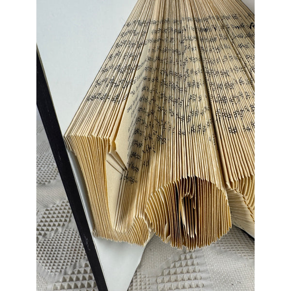 Folded Book Art Love Design Handcrafted Home Decor Romantic Gift of Love