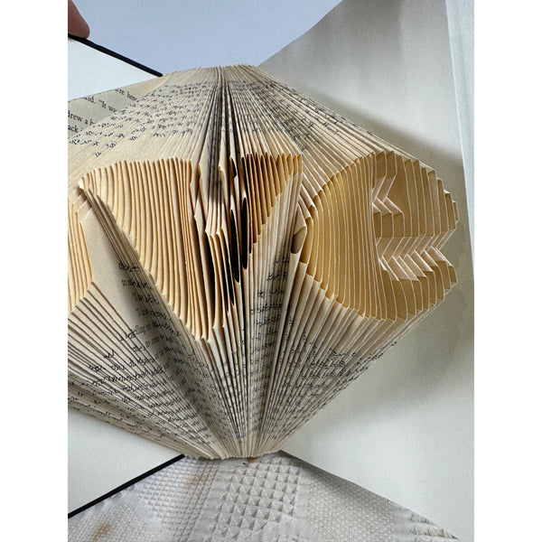 Folded Book Art Love Design Handcrafted Home Decor Romantic Gift of Love