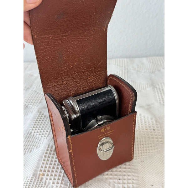 Bolsey Model B2 35mm Camera Wollensak Anastigmat 44mm f/3.2 Lens & Leather Case