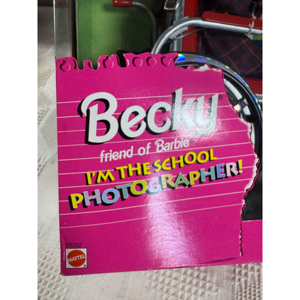 Becky School Photographer Barbie Doll 1998 Mattel Collectors Edition 20202 NIB