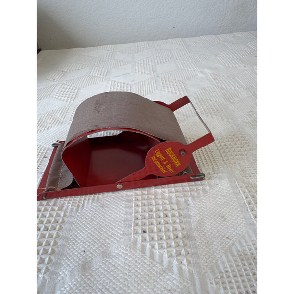 Vintage Buckhorn Liggett and Myers Red Metal Cigarette Roller With Felt Belt