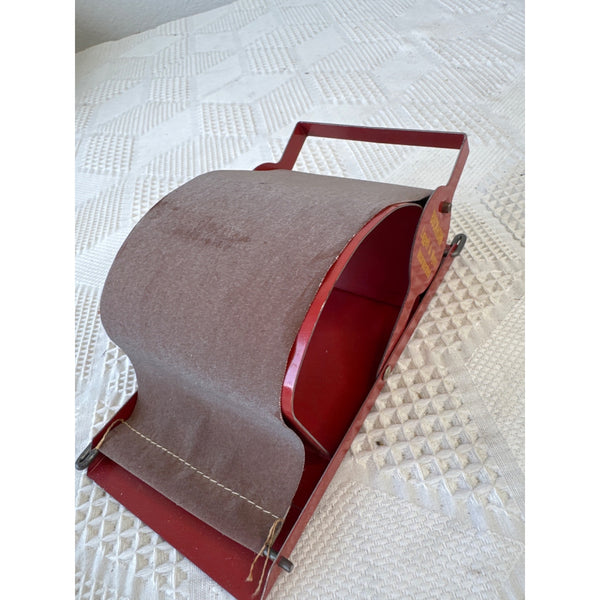 Vintage Buckhorn Liggett and Myers Red Metal Cigarette Roller With Felt Belt