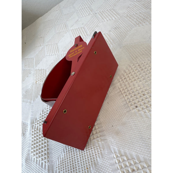 Vintage Buckhorn Liggett and Myers Red Metal Cigarette Roller With Felt Belt