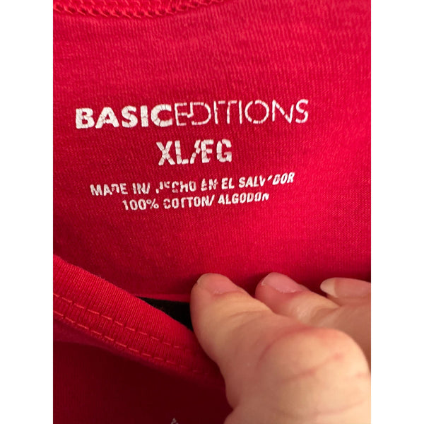 Basic Edition Womens Red American Flag Shirt