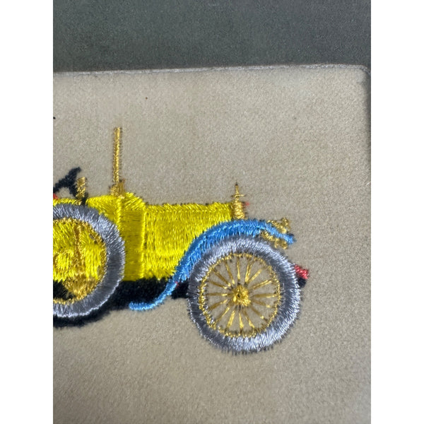 Hand Embroidered Vintage Car Art 1914 Stutz Bearcat Needle Painters Guild 1969