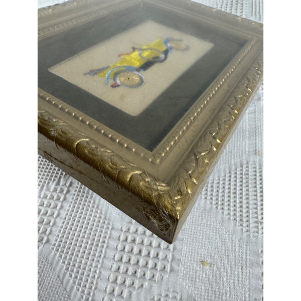 Hand Embroidered Vintage Car Art 1914 Stutz Bearcat Needle Painters Guild 1969