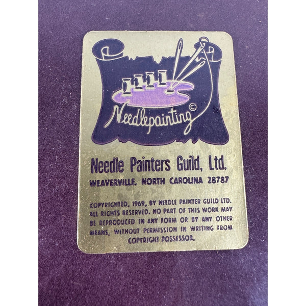 Hand Embroidered Vintage Car Art 1914 Stutz Bearcat Needle Painters Guild 1969