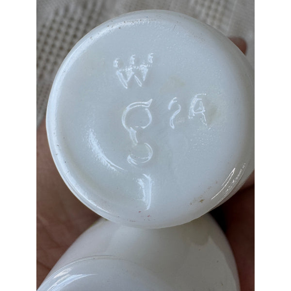 Vintage Westinghouse Gemco Ceramic Salt Pepper Shakers w Yellow Lids and Floral