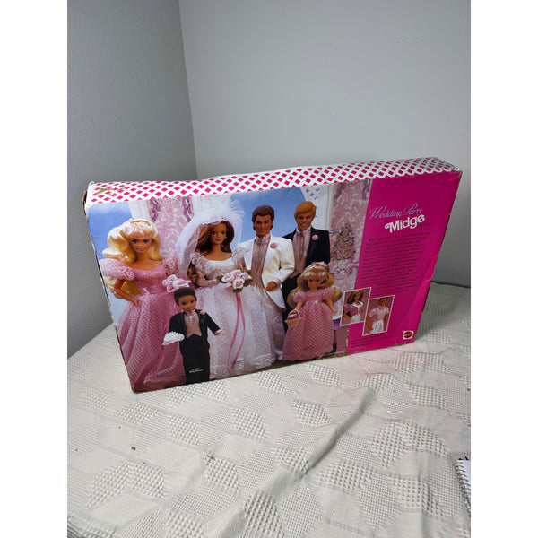 Wedding Party Midge Set Mattel 1990 Barbie Alan Ken Kelly Todd Boxed Dolls Set