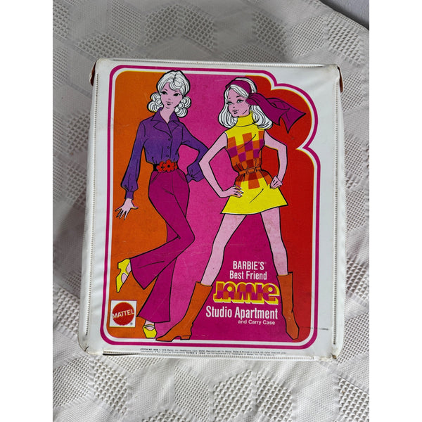 Barbies Best Friend Jamie Studio Apartment & Carry Case 1970s Vintage Mattel