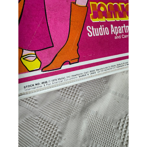 Barbies Best Friend Jamie Studio Apartment & Carry Case 1970s Vintage Mattel