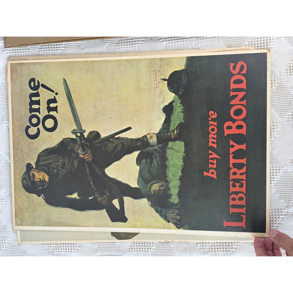 Vintage 1964 Reproduction U S Propaganda Posters War and Americana set of 8