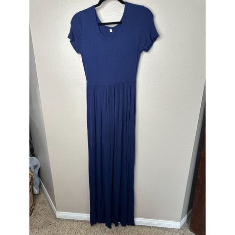 Womens Navy Blue Maxi Dress
