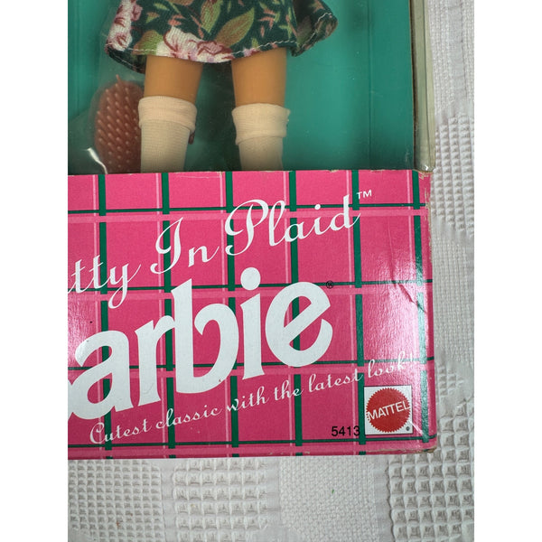Pretty In Plaid Barbie Doll 1992 Mattel Target Exclusive Collectible Blonde Hair Pink Plaid Outfit Boxed