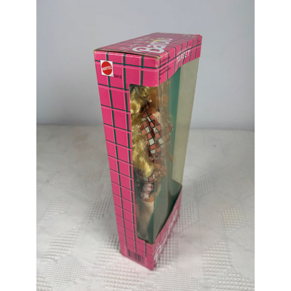 Pretty In Plaid Barbie Doll 1992 Mattel Target Exclusive Collectible Blonde Hair Pink Plaid Outfit Boxed