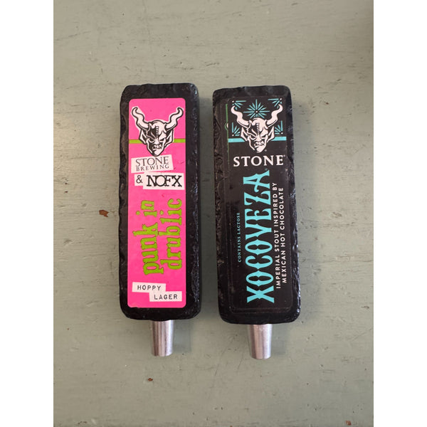 Pair of Stone IPA Brewing Beer Tap Handle Xoceveza and Punk in Drublic