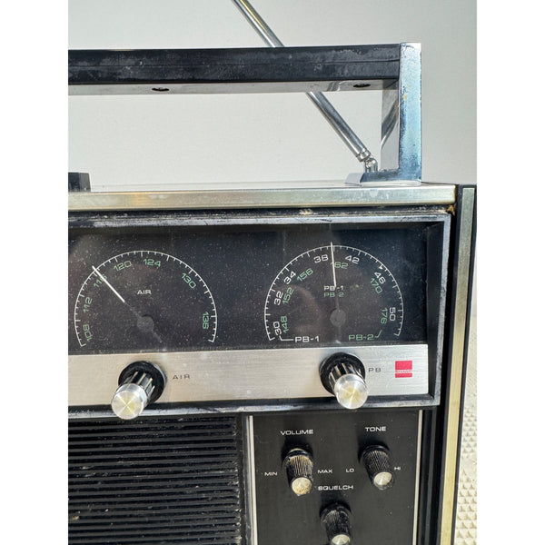 Sharp FV-18U Vintage Solid State Radio 1970s FM/AM/MB/AIR Bands Black Vintage