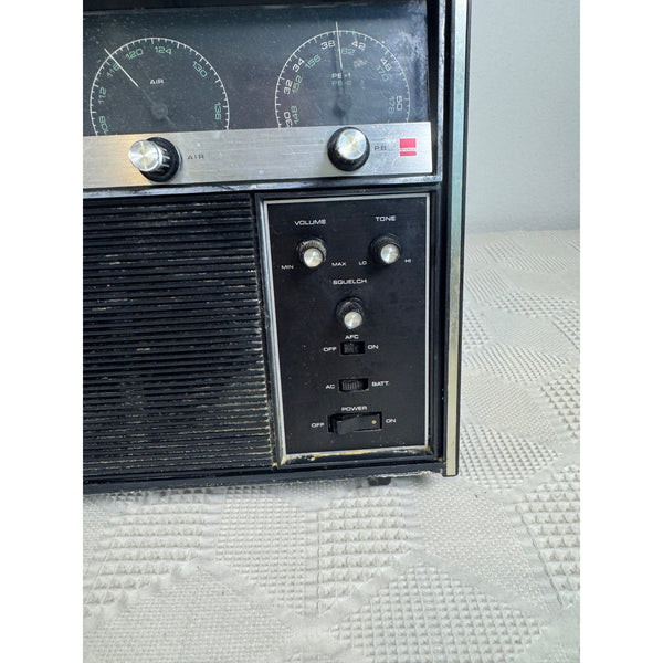 Sharp FV-18U Vintage Solid State Radio 1970s FM/AM/MB/AIR Bands Black Vintage