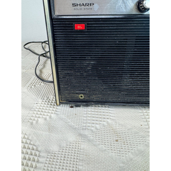 Sharp FV-18U Vintage Solid State Radio 1970s FM/AM/MB/AIR Bands Black Vintage
