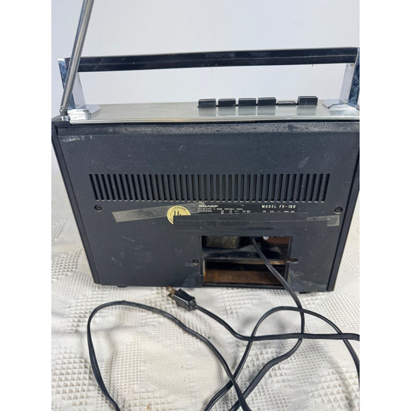 Sharp FV-18U Vintage Solid State Radio 1970s FM/AM/MB/AIR Bands Black Vintage
