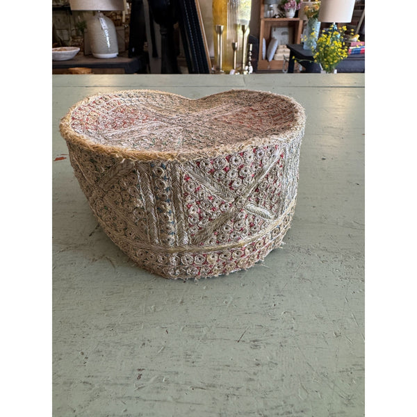 Vintage Traditional Turkish Bridal Hat Handmade Embroidered Intricate Design