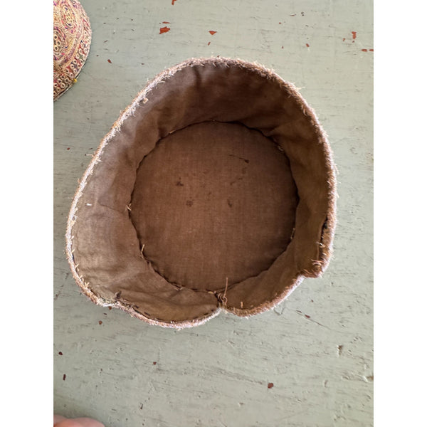 Vintage Traditional Turkish Bridal Hat Handmade Embroidered Intricate Design