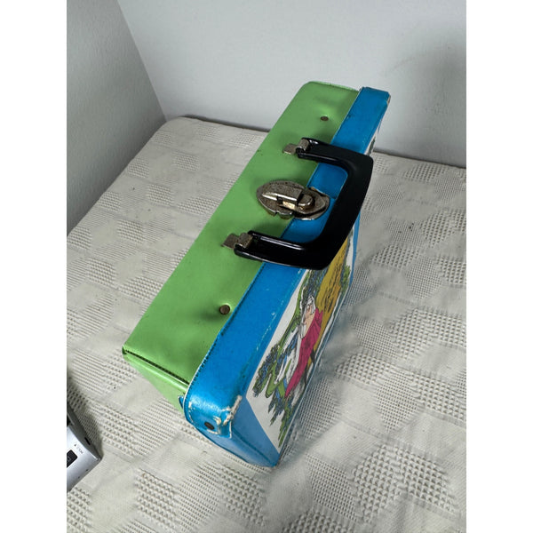 The World Of Barbie Doll Case 1968 Mattel Blue Green Vintage Storage With Handle
