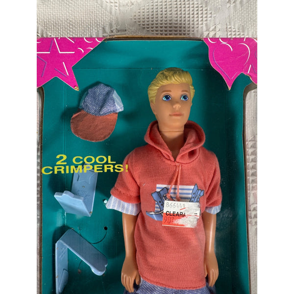 Cool Crimp Kevin Doll By Mattel 1993 With 2 Crimpers and Accessories 11549 NIB