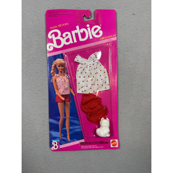 Barbie Dreamwear Mode Reverie Doll Outfit Heart Print Mattel Vintage 1990 NWB