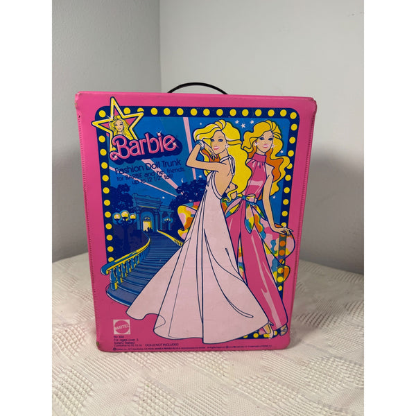 Vintage 1977 Barbie Fashion Doll Trunk by Mattel Pink Storage Carrying Case