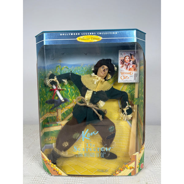 Ken the Scarecrow from The Wizard of Oz, part of the Hollywood Legends Collection, in its original window box packaging. Ken Hollywood Legends Collection Scarecrow Collector Edition Wizard Of Oz NIB