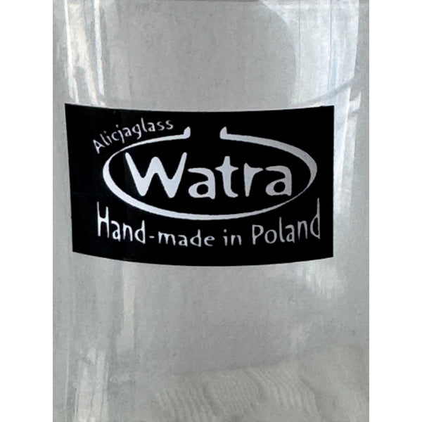 Hand Blown Watra Glass Carafe Made Poland by Alicja Glass Clear Tapered Design