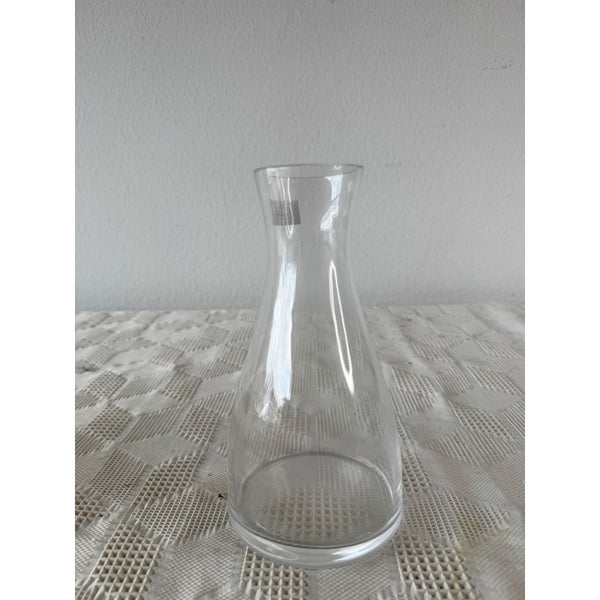 Hand Blown Watra Glass Carafe Made Poland by Alicja Glass Clear Tapered Design