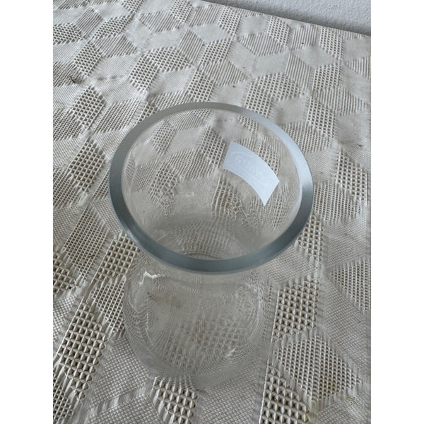 Hand Blown Watra Glass Carafe Made Poland by Alicja Glass Clear Tapered Design