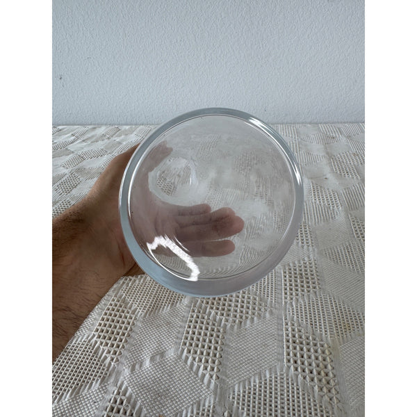 Hand Blown Watra Glass Carafe Made Poland by Alicja Glass Clear Tapered Design