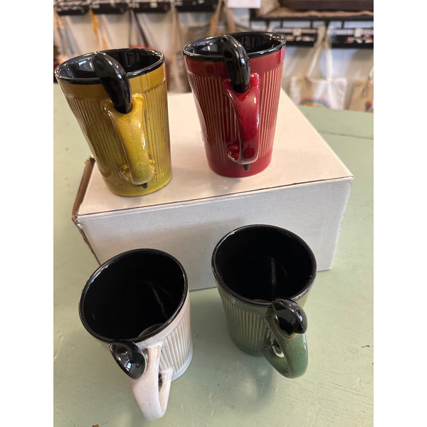 4 Piece Ceramic Coffee Mug Set