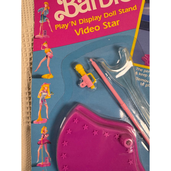 Barbie Play N Display Doll Stand Video Star 1991 Mattel 7560 NIB