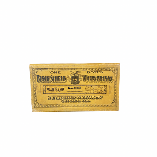 Antique Advertising box for Blackshield MainspringsAntique Advertising box for Blackshield Mainsprings