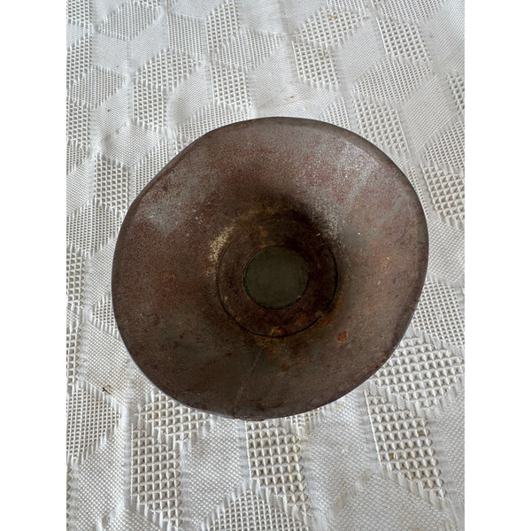 Primitive Antique Metal Milk Strainer w Mesh Screen Rustic Dairy Farmhouse Decor