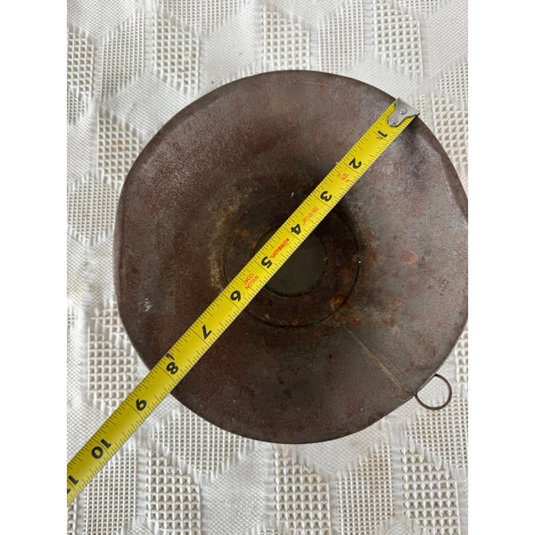 Primitive Antique Metal Milk Strainer w Mesh Screen Rustic Dairy Farmhouse Decor