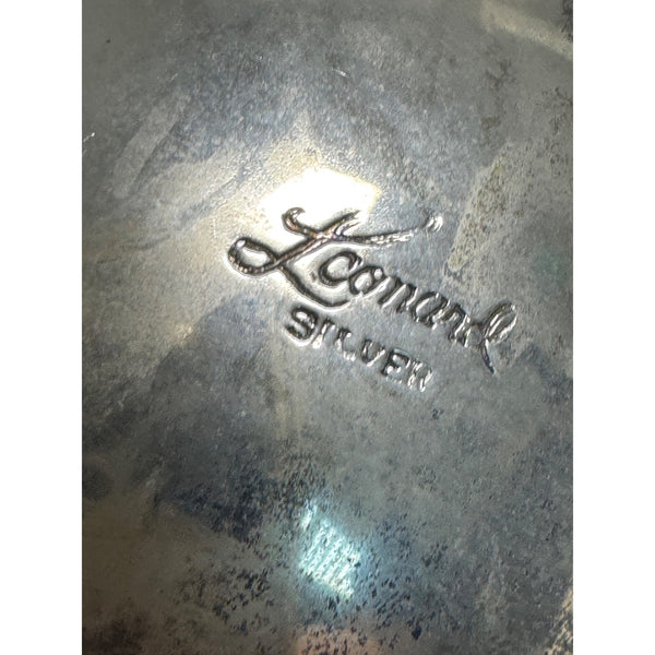 Leonard Silver Plated Vintage Sugar Bowl With Ornate Handles and Footed Design