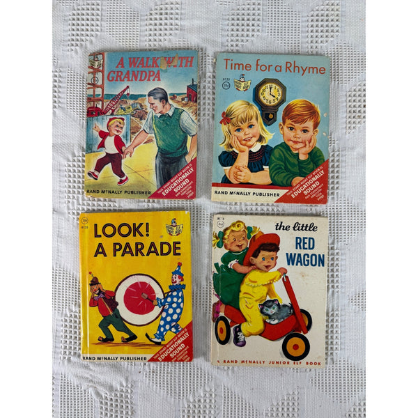 Vintage Rand McNally Start Right and Junior Elf Books Set Of 4 Children Stories