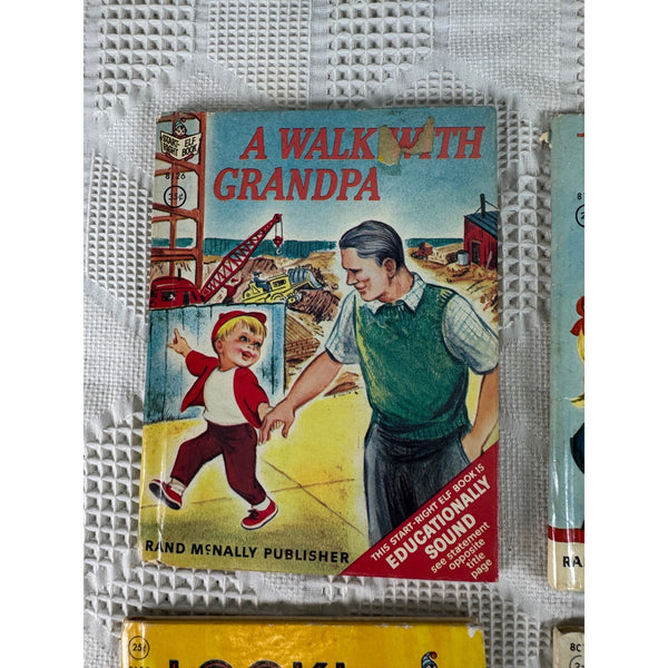 Vintage Rand McNally Start Right and Junior Elf Books Set Of 4 Children Stories
